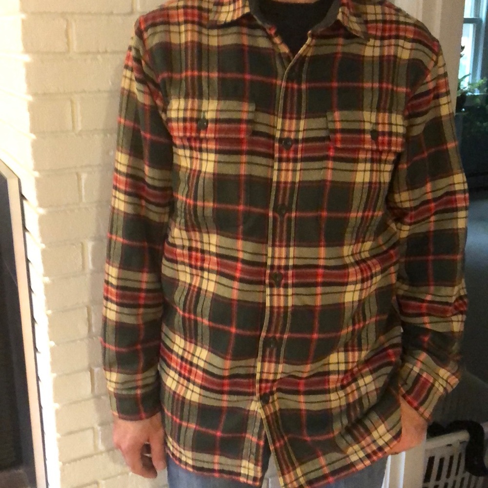 LL Bean flannel fleece lined button down shirt